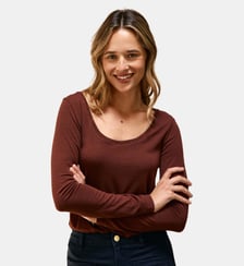 T-shirt manches longues col rond uni TAVY La Petite Etoile