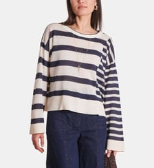 Pull rayé ample en maille fine La Fée Maraboutée