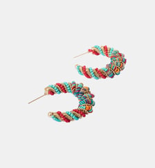 Créoles perles et sequins multicolores Balaboosté