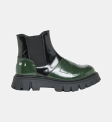Bottes Chelsea en cuir bicolore Marni