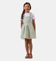 Robe salopette denim rayée Cyrillus