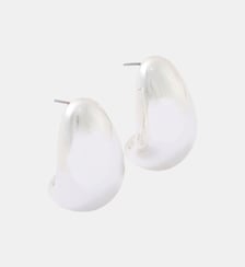 Boucles d'oreilles galet argenté Balaboosté