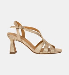 Sandales à Talon Nour Cuir Lamé Bobbies