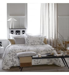 Housse de couette imprimée en satin de coton bio, SAISON Alexandre Turpault