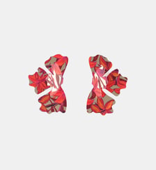 Boucles d'oreilles demi feuilles Balagane imprimé feuillage Balaboosté