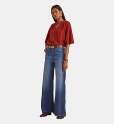 Jean Bicolore Extra Large En Coton Savana Maison 123