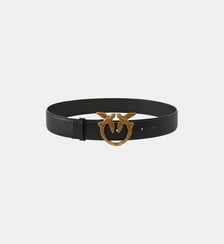 Ceinture large love birds en cuir Pinko