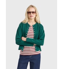 cardigan Néo pression en molleton de coton bordeaux Agnès b.