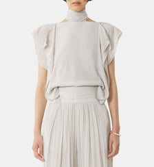 Haut À Volants En Charmeuse Lanvin