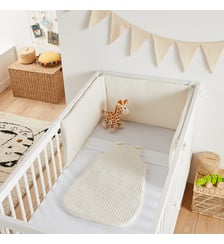 Tour de lit coton effet nid d'abeille La Redoute Interieurs