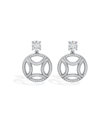 Boucles d'oreilles pendantes Perpétuel.le 0.5 carat x2 pavées Loyal.e Paris