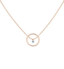Collier EXCENTRIQUE - Diamant 0,07ct - Or rose 750‰ La Brune & La Blonde