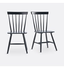 Lot de 2 chaises à barreaux hévéa massif La Redoute Interieurs
