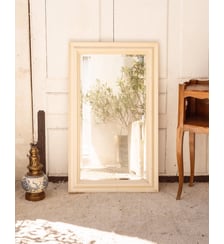 Miroir en bois beige Georges N°1350- Produit chiné Debongout
