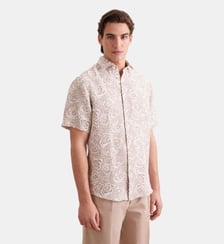 Chemise en lin 1/2 Regular Col Kent Seidensticker