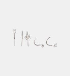 Set de 5 piercings nez en acier chirurgical avec strass de zirconium Balaboosté