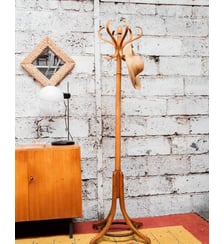 Porte-manteau perroquet en bois clair Max N°296- Produit chiné Debongout