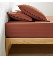 Drap-housse en satin de coton lavé, 118 fils La Redoute Interieurs