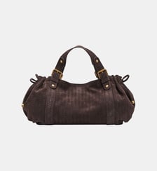 Sac à main en cuir velours effet tressé - 24H Gerard Darel