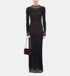 Robe longue en jersey seconde peau Rabanne
