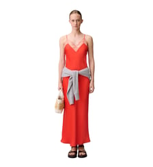 Robe fluide satinée dentelle Claudie Pierlot