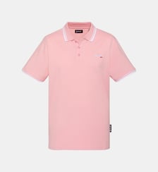 Polo noir en coton piqué Schott