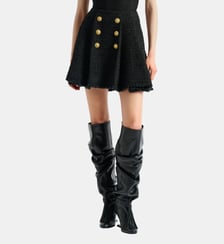 Jupe patineuse en tweed Balmain