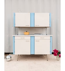 Buffet deux corps en formica Gilbert N°1693- Produit chiné Debongout
