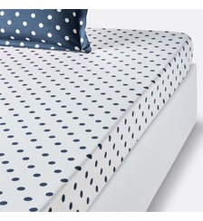 Drap housse pur coton imprimé pois La Redoute Interieurs
