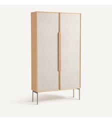 Bureau armoire plaqué chêne tissu texturé AM.PM