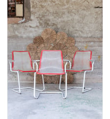 Trio de fauteuils d'extérieur Jakob N°1386- Produit chiné Debongout