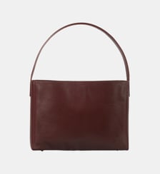 Sac cabas cuir Léonore grand format bordeaux Ines de la Fressange Paris