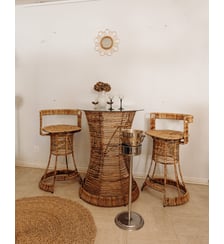 Bar et ses tabourets Roger Coster Quentin N°34- Produit chiné Debongout