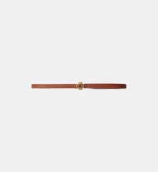 Ceinture fine en cuir signature Maje