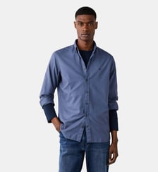 Chemise Coupe Ajustée Teinte En Pièce En Oxford Hackett London