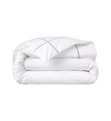 Housse de couette en percale de coton gris, Athéna Yves Delorme