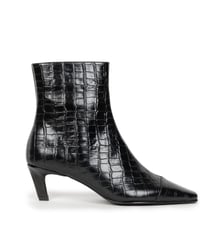 Bottines à Talons Jeanne Cuir Embossé Croco Bobbies