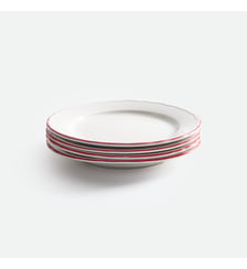 Lot de 4 assiettes à dessert en porcelaine La Redoute Interieurs