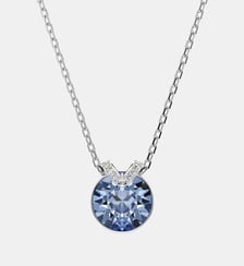Pendentif Bella V, Vert, Doré à l’or 18 carats (750/1000) Swarovski