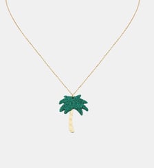 Collier doré émeraude palmtree xl - kuchi Caroline Najman