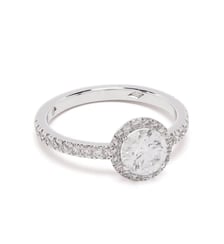 Solitaire Absolu.e Couronne 1 carat pavé Loyal.e Paris