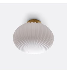 Plafonnier ou applique, en laiton et verre opaline La Redoute Interieurs