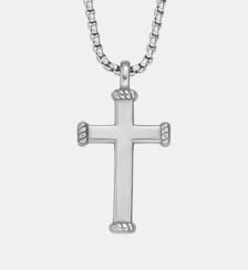 Collier pendentif avec un croix Fossil