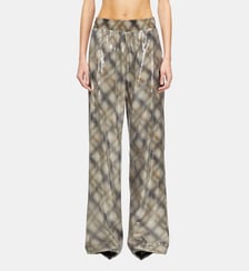Pantalon à sequins avec motif à carreaux Diesel