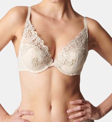 Soutien-gorge push-up décolleté plongeant - Beige Topaze Simone Pérèle