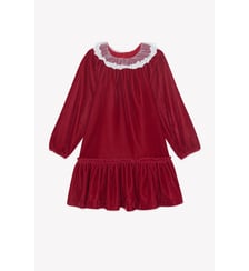 Robe - Cerise velours col dentelle Tartine Et Chocolat