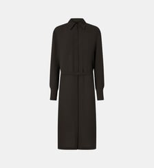 Robe chemise midi fluide en crêpe Pinko