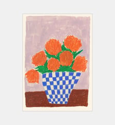 Poster   Orange Flowers - The Poster Club x Carla Llnaos Poster & Frame