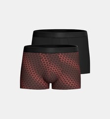 2P.Boxer Motif Hexagones+UniBORDEAUX MULTICOLRE4SMALL Impetus