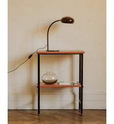 Lampe à poser en métal marron Julia N°1096- Produit chiné Debongout